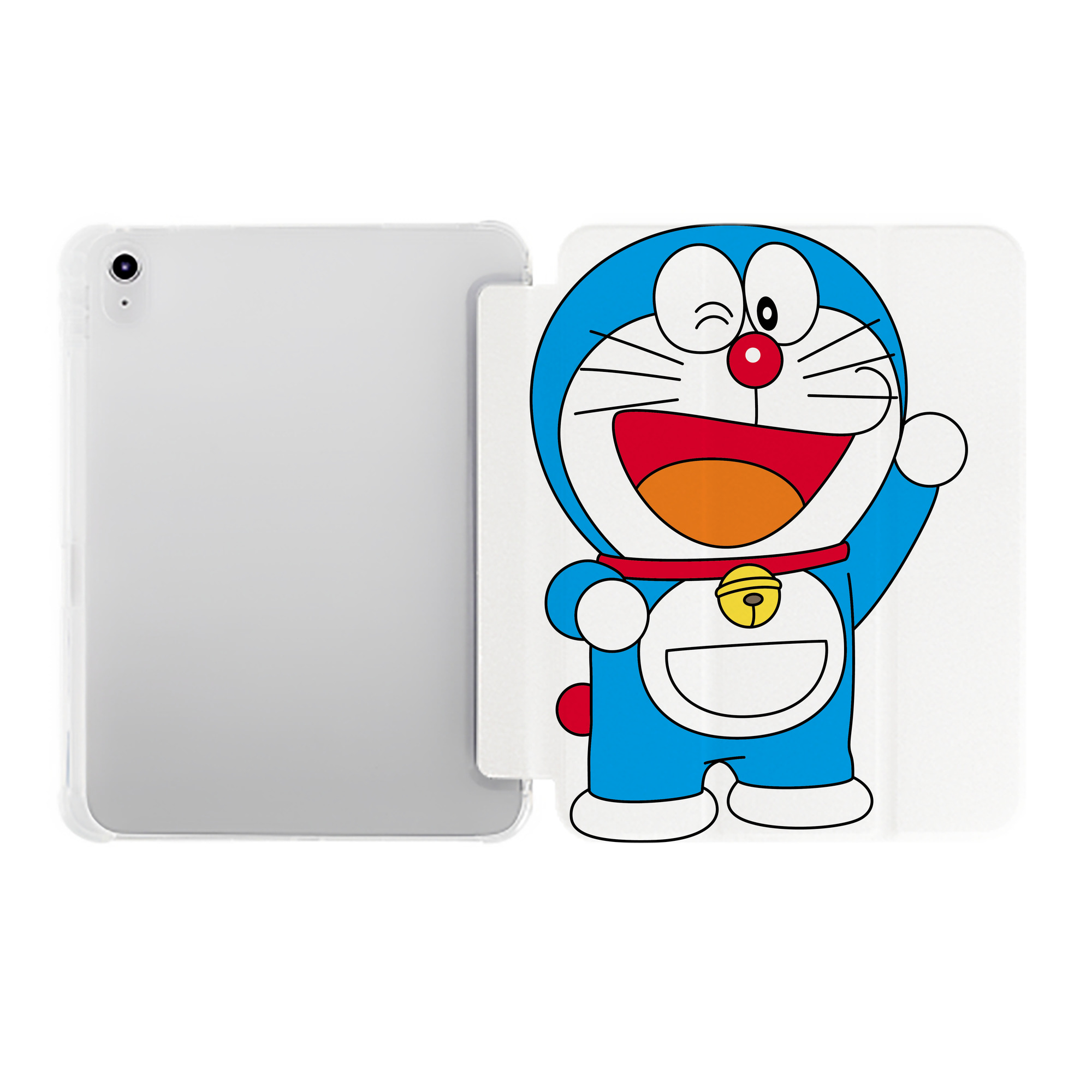 （画像用） ドラえもん Doraemon IPad ケース ペン収納付き 三つ折りスタンド PUレザー×シリコン 対応機種9.5/10.5/10.9インチ
